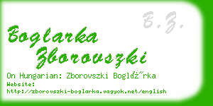 boglarka zborovszki business card